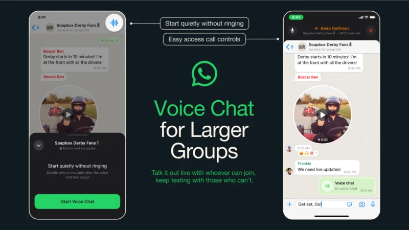 O WhatsApp lança um novo recurso de bate-papo por voz semelhante ao Discord para grupos grandes